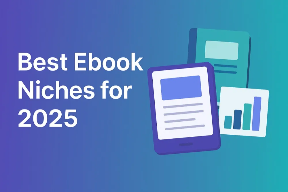 Best ebook niches for 2026 showing various digital book categories and trends
