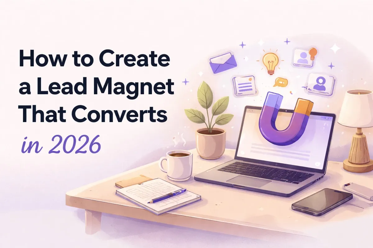 High-converting lead magnet creation guide with checklist and conversion metrics
