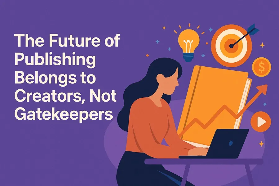 Creator working on digital content representing the future of independent publishing