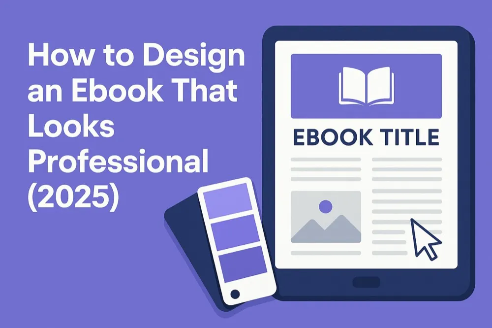 Professional ebook design guide showing layout and typography principles