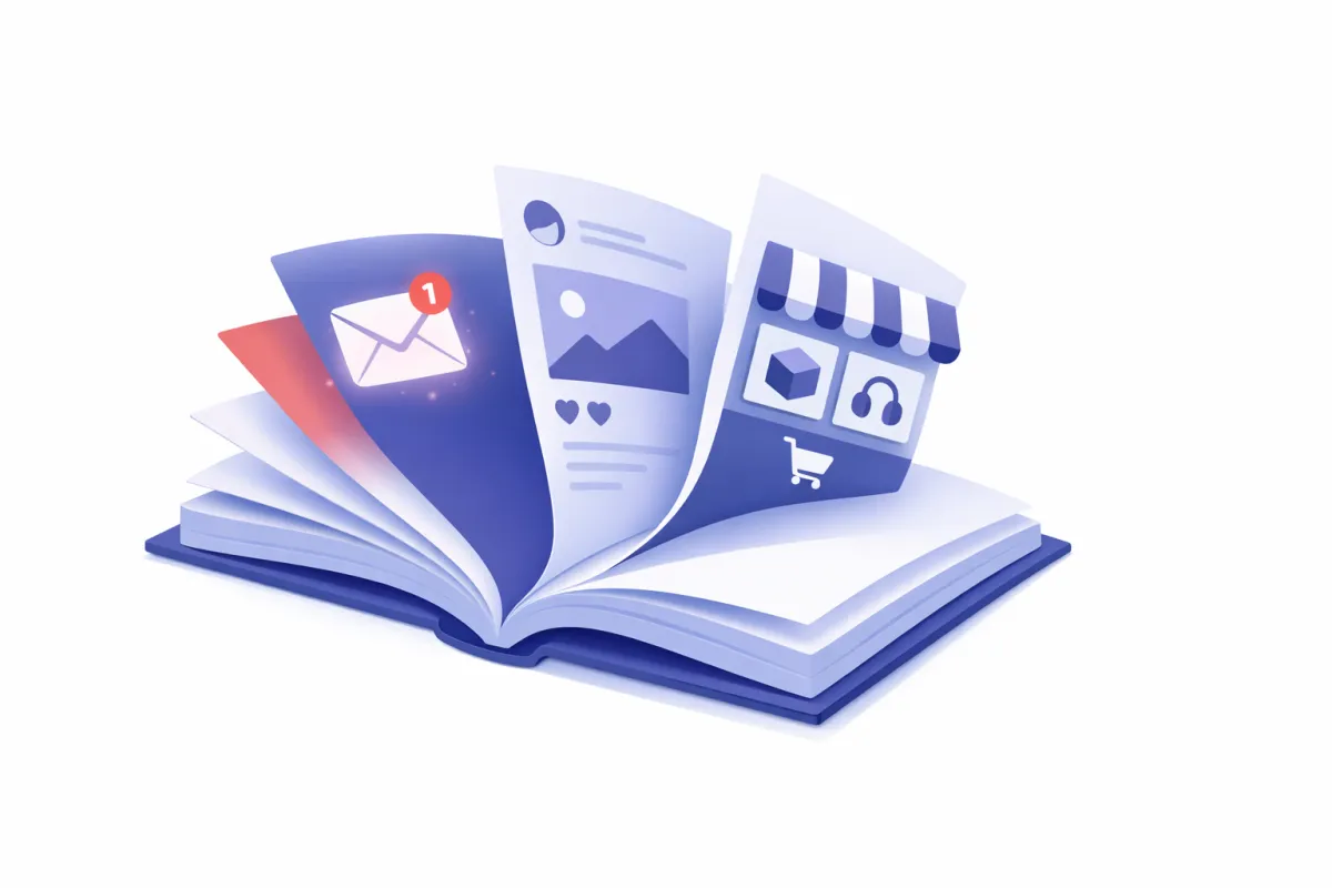 Ebook marketing strategy guide showing promotion channels and growth tactics