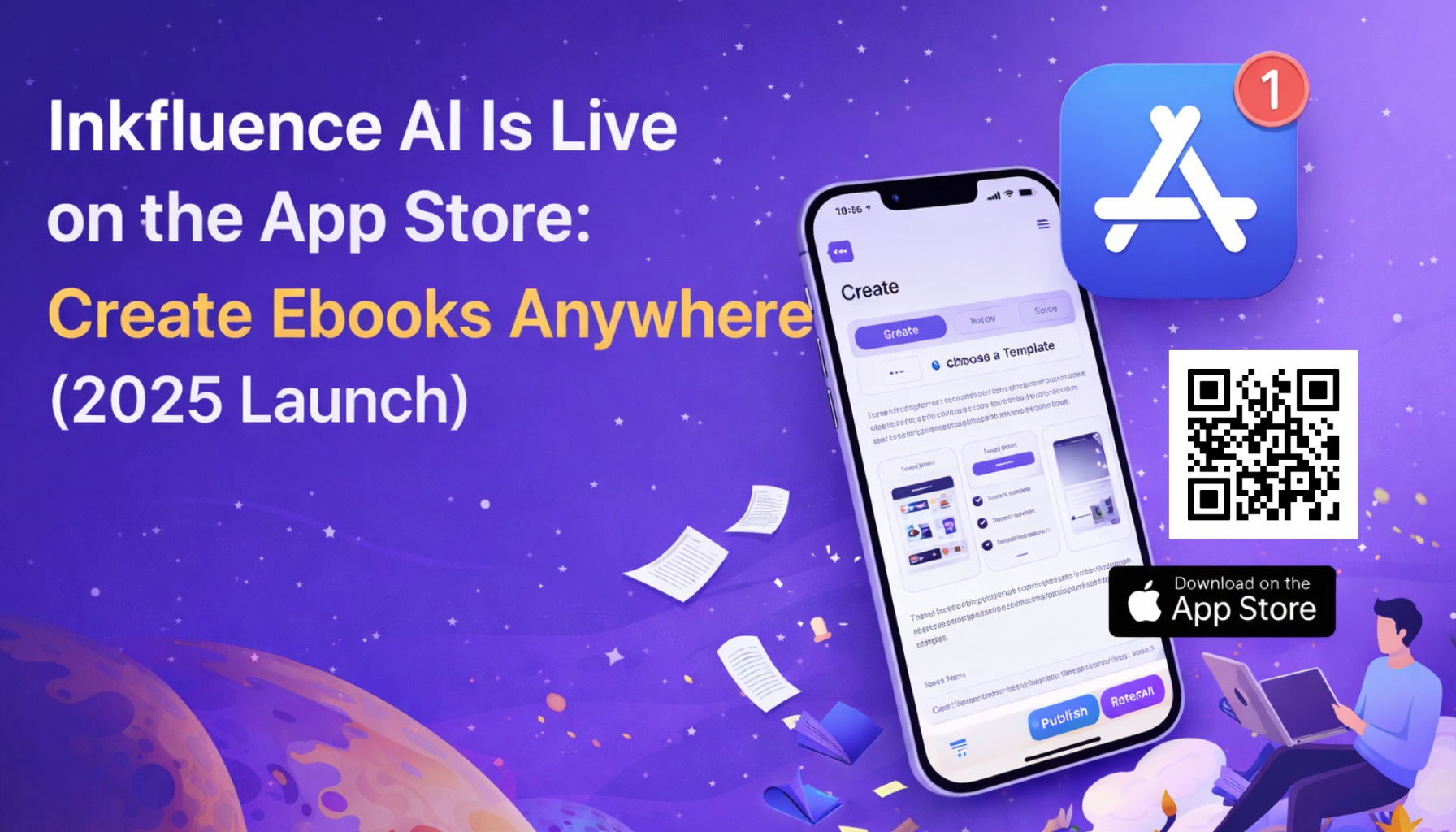Inkfluence AI iOS app launch banner