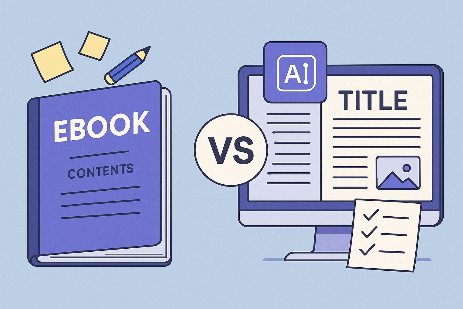 Split view contrasting Inkfluence AI and Canva interfaces for ebook creation