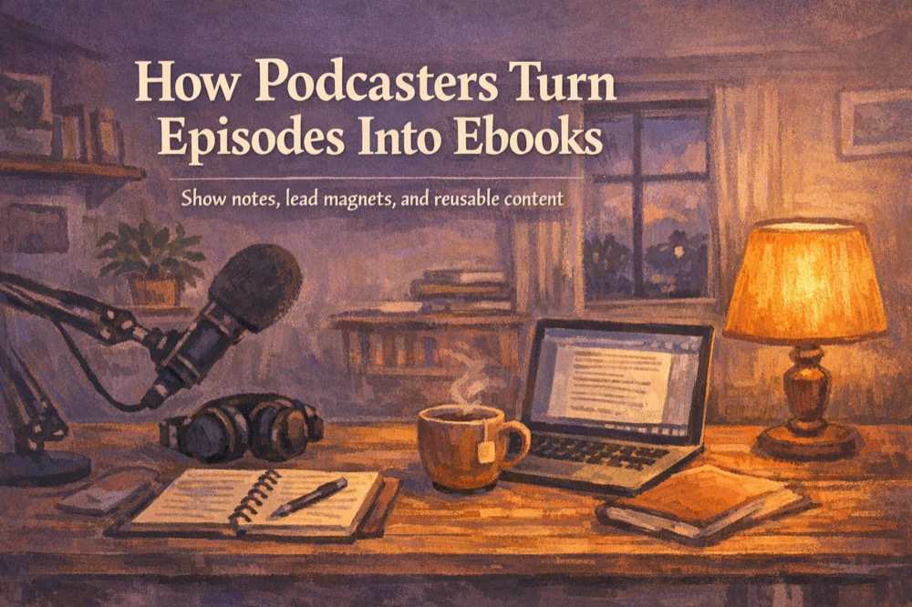 Podcaster turning episodes into ebooks and written content