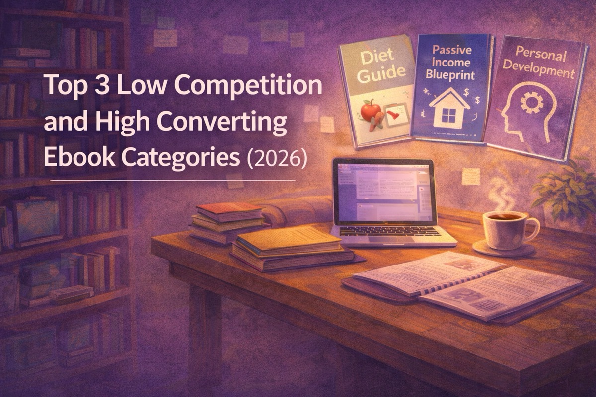 Top 3 Low Competition and High Converting Ebook Categories (2026)