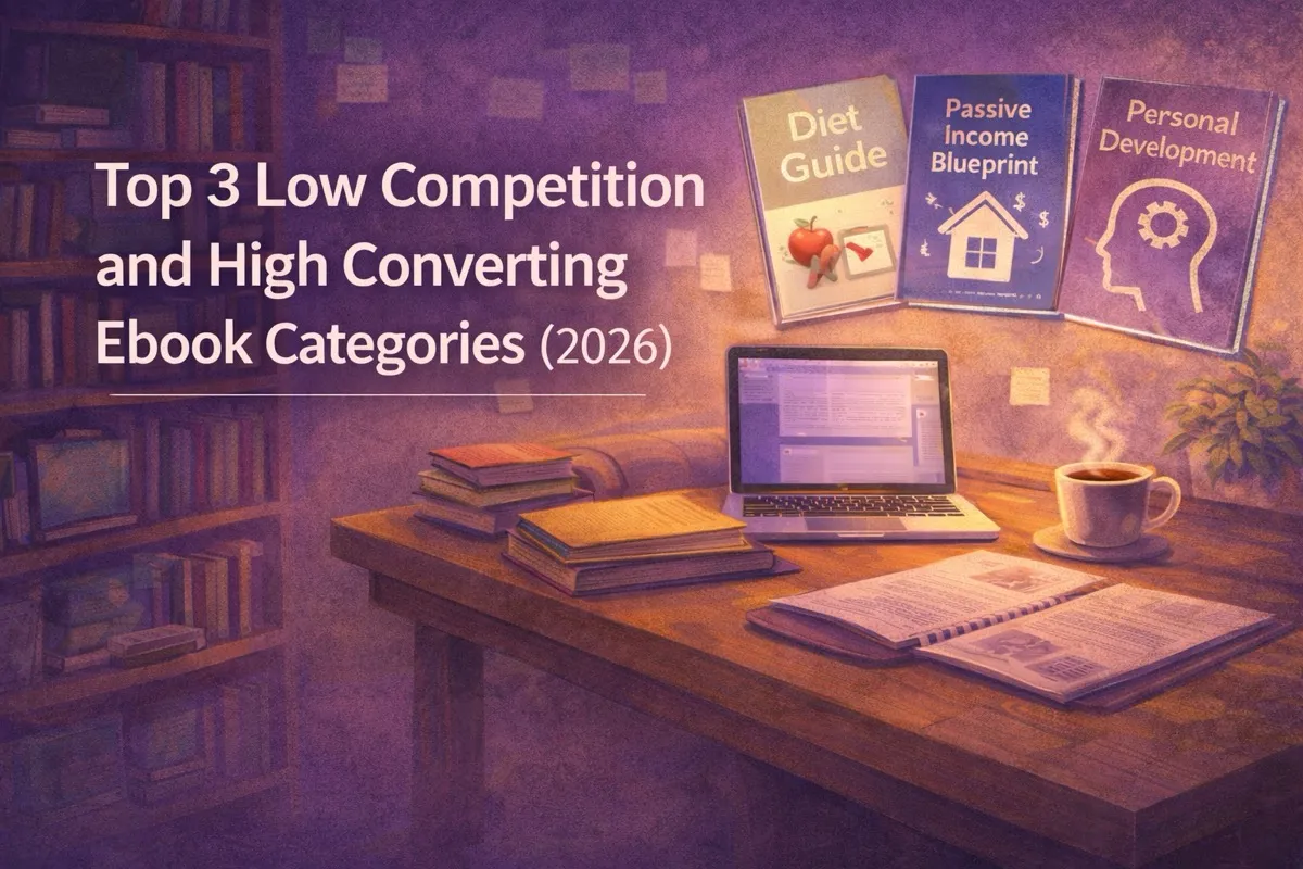 Top 3 Low Competition and High Converting Ebook Categories (2026)