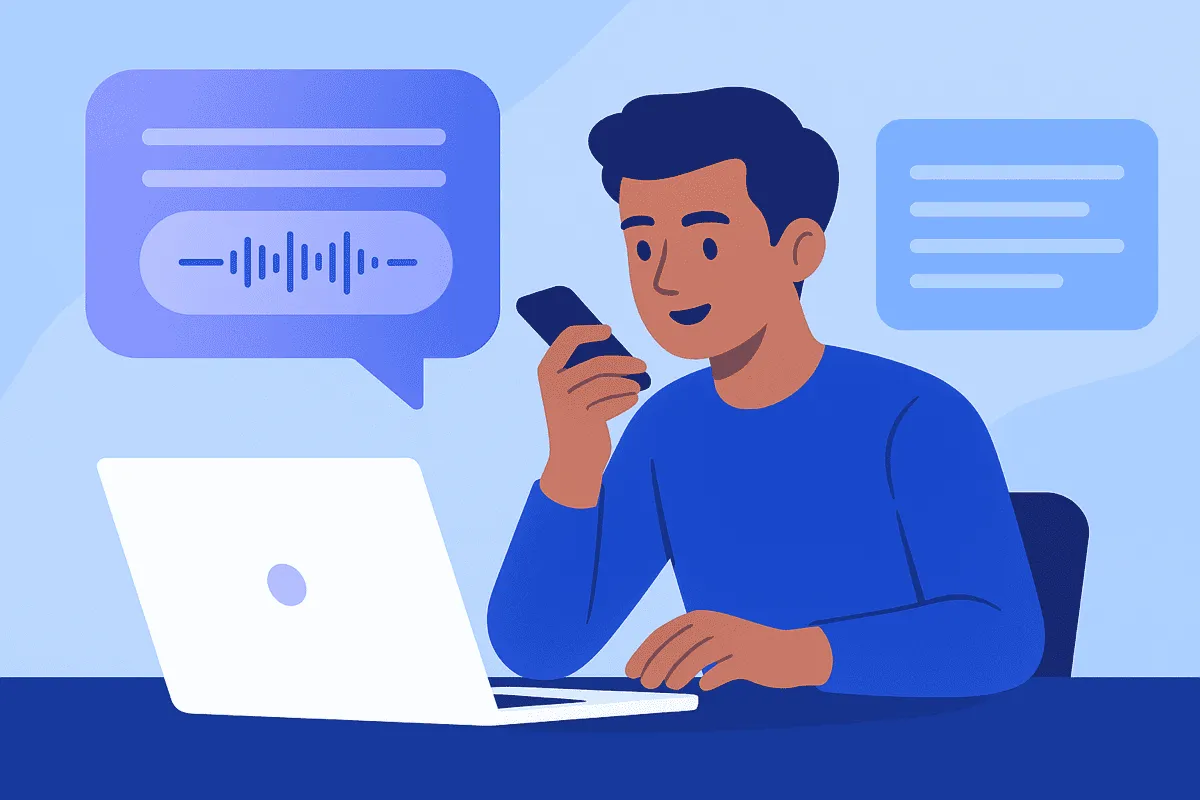 University student using voice notes for better comprehension and retention