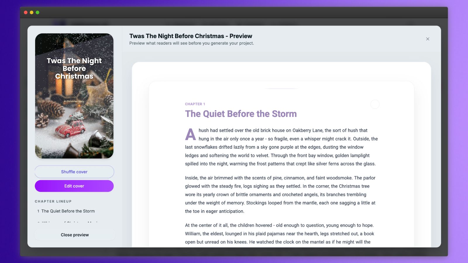 Ebook example: idea to chapter workflow