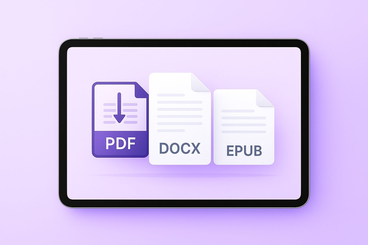Lead magnet export screen showing PDF export options for a generated lead magnet