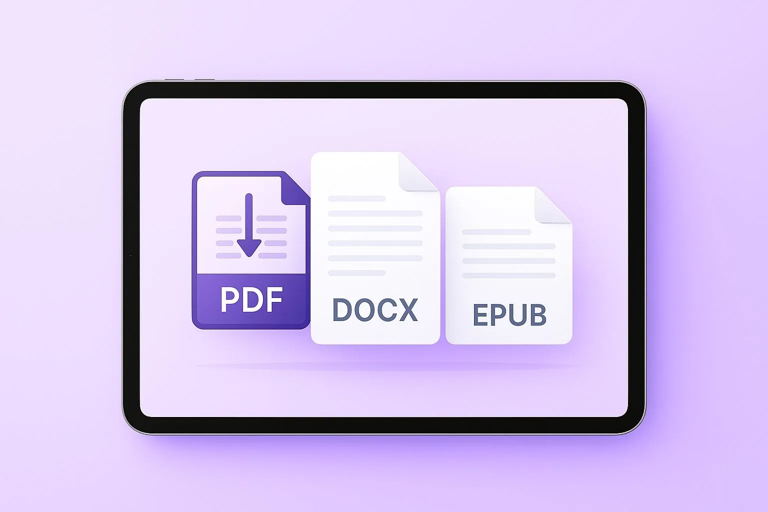 Lead magnet export screen showing PDF export options for a generated lead magnet