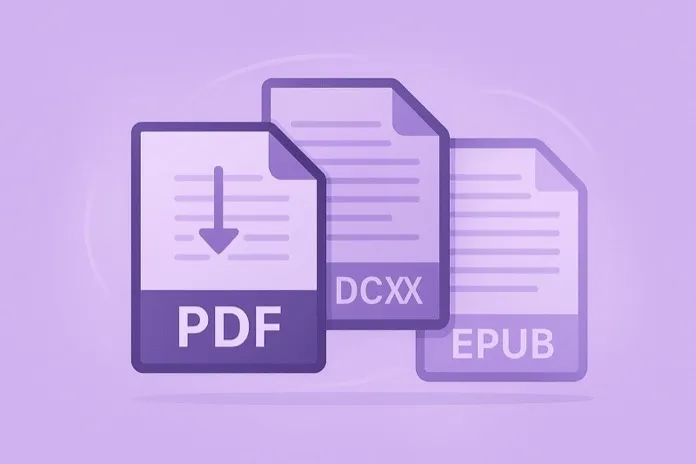 Export screen showing download options for AI-generated audiobook files