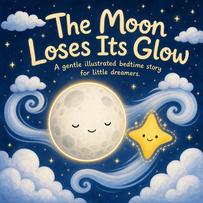 Painted picture book cover starring the same cast with the title hand-lettered into the artwork