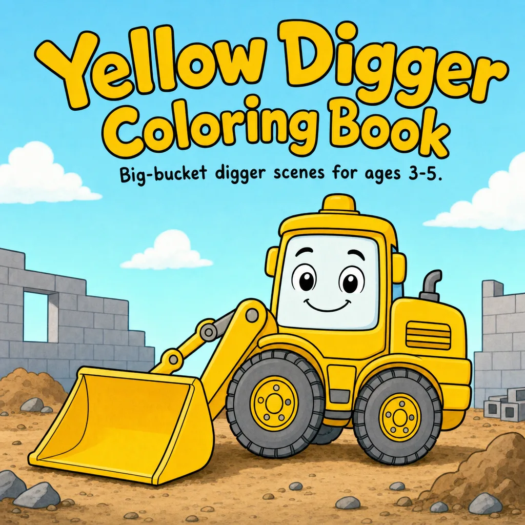 A full-color coloring book cover painted in the same run as the pages, in the style of the interior.